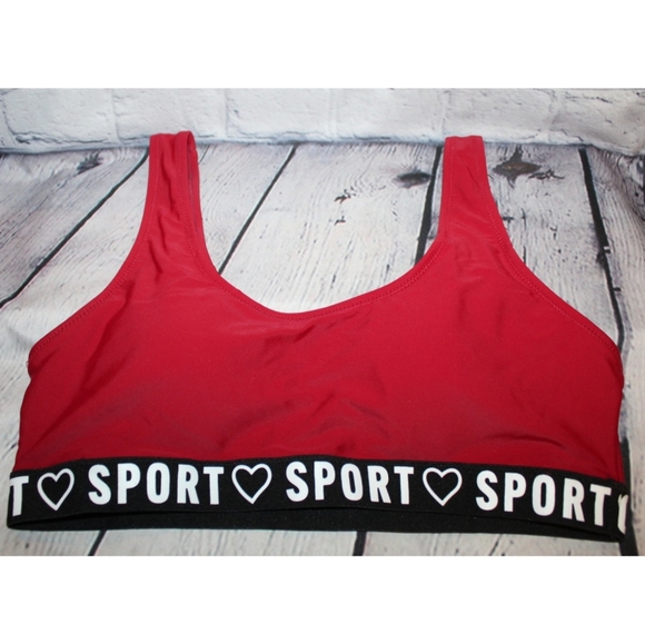NEW ♡ Sport Tape Logo Padded Sports Bra - Picture 13 of 13